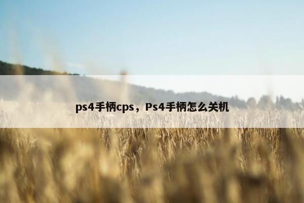 ps4手柄cps，Ps4手柄怎么关机