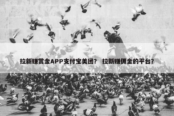 拉新赚赏金APP支付宝美团? 拉新赚佣金的平台?