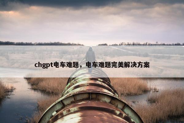 chgpt电车难题,电车难题完美解决方案
