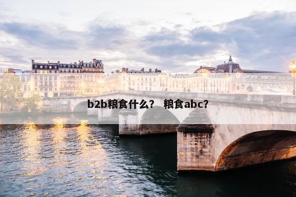 b2b粮食什么？ 粮食abc？