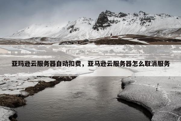 亚玛逊云服务器自动扣费,亚马逊云服务器怎么取消服务