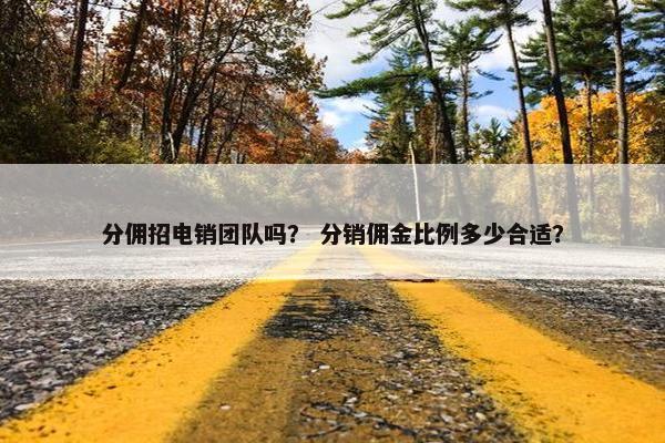 分佣招电销团队吗？ 分销佣金比例多少合适？